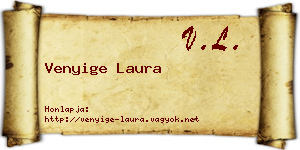 Venyige Laura névjegykártya